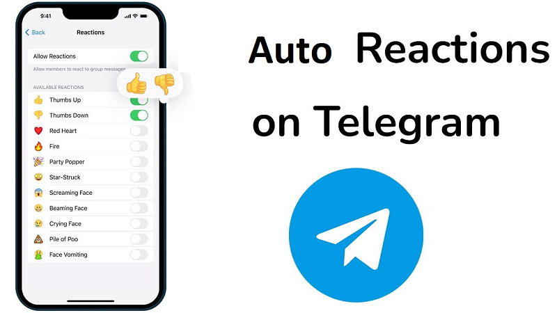 Tăng reaction telegram tự động