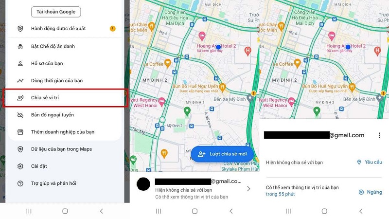 Tắt chia sẻ vị trí trên Google Maps bằng điện thoại 