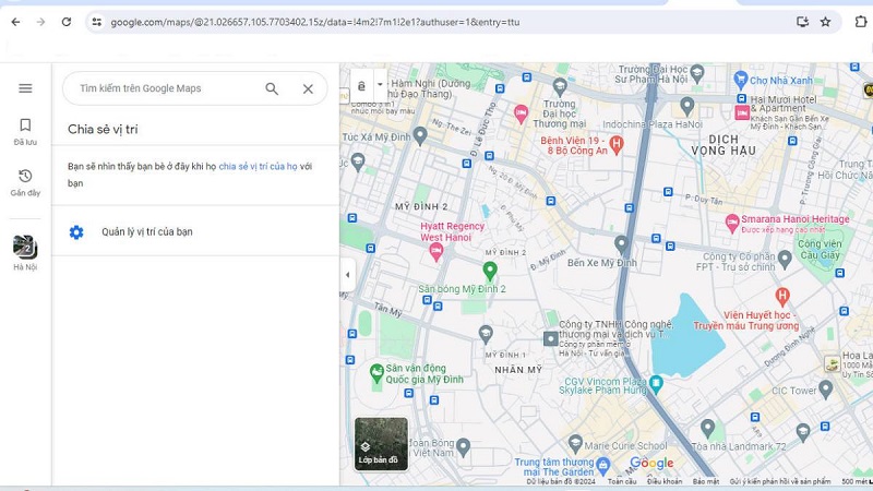 Tắt chia sẻ vị trí trên Google Maps bằng máy tính 2